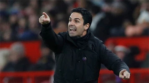 Arteta bức xúc khi Arsenal thua ngược 2-3 trước Man United