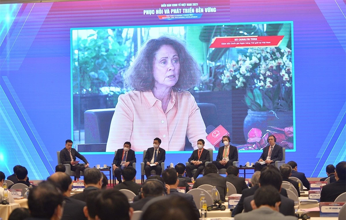 Giám đốc quốc gia WB tại Việt Nam – bà Carolyn Turk gửi nhiều khuyến nghị tới Diễn đàn Kinh tế Việt Nam 2021