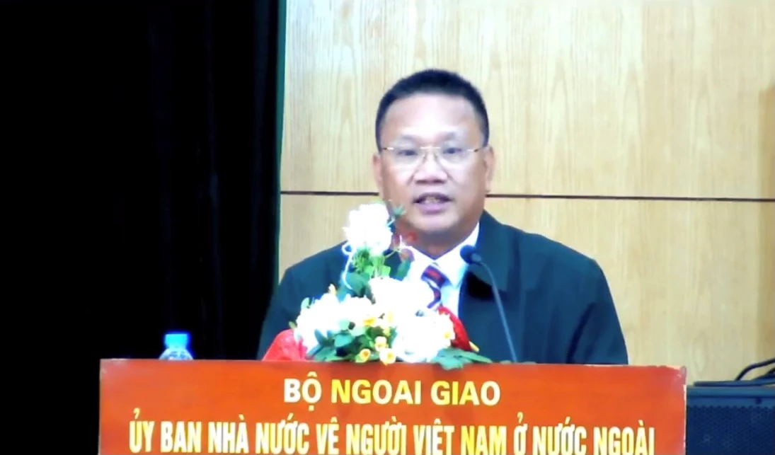 ông Hoàng Đức Thảo - Chủ tịch Hiệp hội Doanh nghiệp Khoa học và Công nghệ Việt Nam phát biểu tại hội thảo.