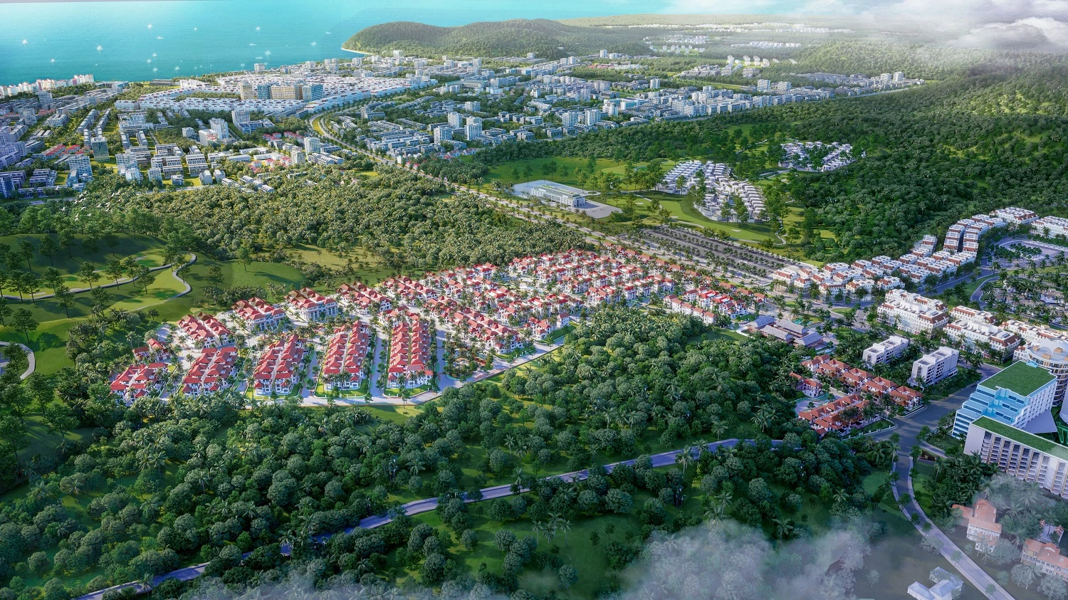 Sun Tropical Village là dự án tiên phong cho xu hướng BĐS chăm sóc sức khỏe tại Phú Quốc. Ảnh phối cảnh minh họa.
