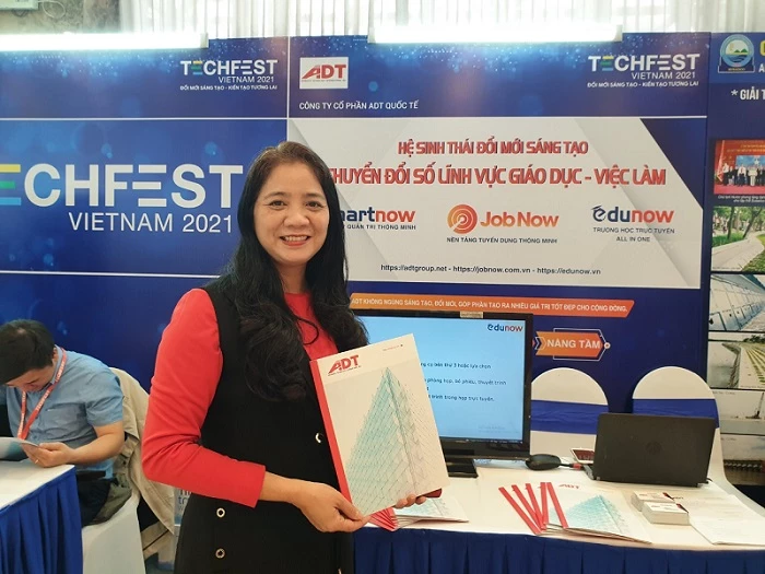 Bà Trần Thị Tuyết Mai - Chủ tịch Hội đồng quản trị Công ty Cổ phần ADT Quốc tế tại sự kiện.