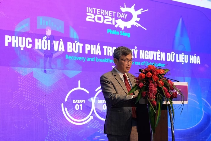 Ông Phạm Đức Long, Thứ trưởng Bộ Thông tin và Truyền thông phát biểu tại sự kiện.