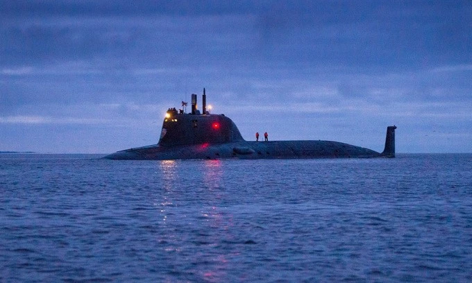 Tàu ngầm Kazan thuộc Hạm đội Phương Bắc. Ảnh: Bộ Quốc phòng Nga