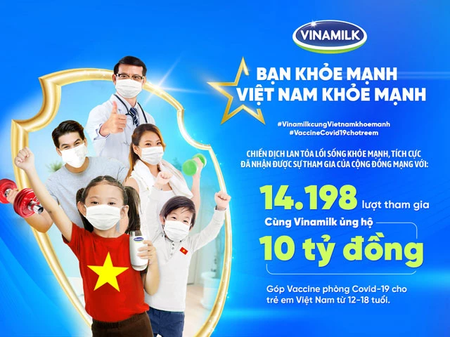 Kết quả của hoạt động "Lan tỏa lối sống khỏe mạnh, tích cực - Cùng góp 10 tỷ đồng mua Vaccine phòng Covid-19 cho trẻ em Việt Nam”