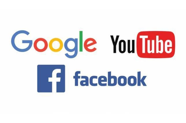 Biểu tượng của Facebook, Google và Youtube. Ảnh: The Daily Star
