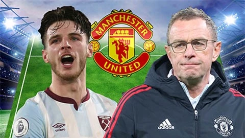 Declan Rice phù hợp với hệ thống 4-2-2-2 của Rangnick tại Man United