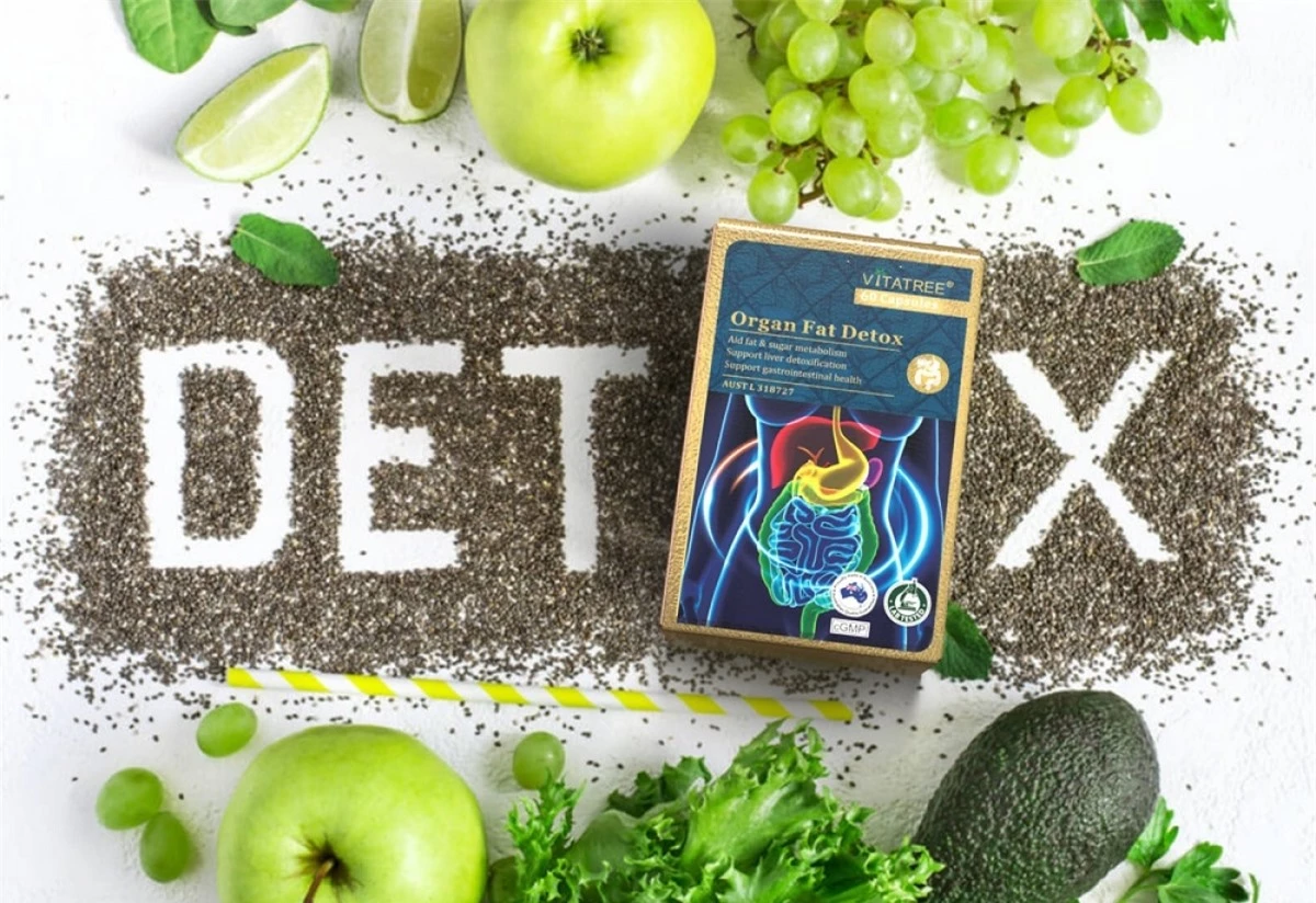 Sản phẩm thực phẩm bảo vệ sức khỏe Organ Fat Detox thuộc thương hiệu Vitatree của Úc có công dụng giảm mỡ máu, tăng cường chuyển hóa chất béo.