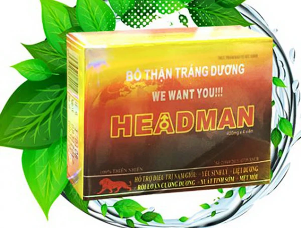 TP Đà Nẵng thu hồi ssản phẩm thực phẩm bảo vệ sức khỏe HEADMAN