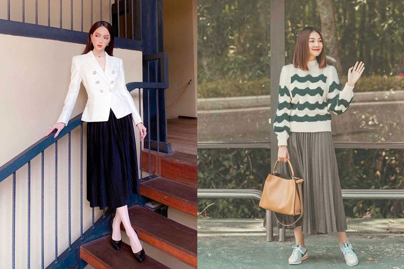 Mùa đông đã đến, mau mau diện chân váy dài đẹp xuất sắc như Hương Giang, Thanh Hằng