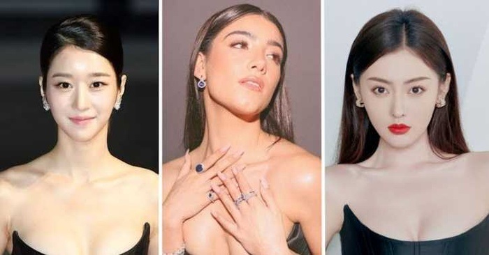 Đụng hàng một kiểu váy trễ nải, 3 mỹ nhân Seo Ye Ji, Charli D’Amelio, Trương Thiên Ái khoe dáng lộng lẫy khiến thiên hạ 'lác mắt'