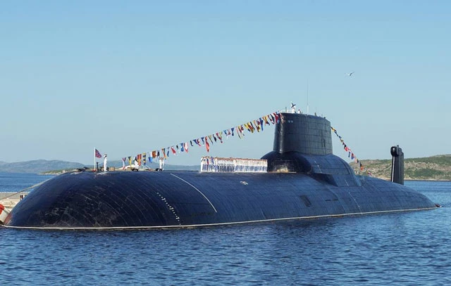 Tàu ngầm Dmitry Donskoy. Ảnh: Bộ Quốc phòng Nga.
