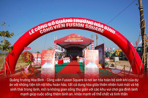 Khởi công quảng trường Hòa Bình công viên Fusion Square