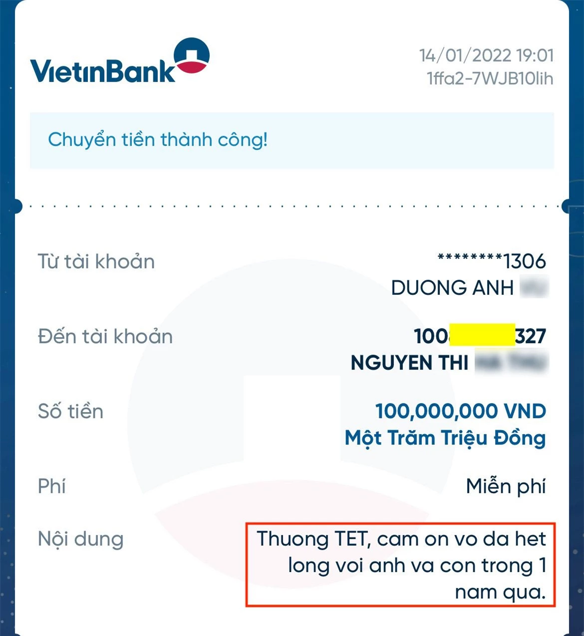 Chồng thưởng Tết cho vợ 100 triệu, nhắn nhủ sâu sắc đến những chị em hốt hết lương chồng - Ảnh 1.