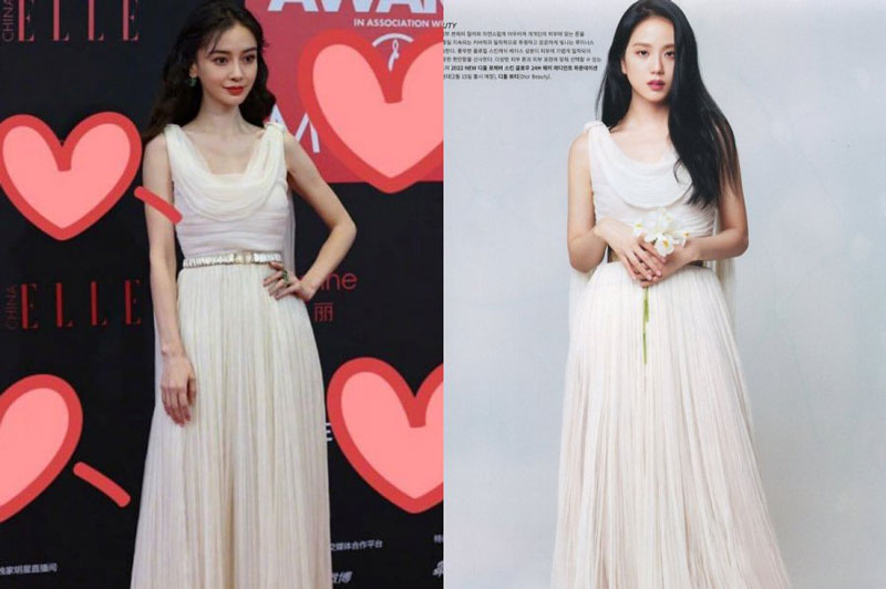Diện cùng 1 mẫu váy, Jisoo lấn lướt Angela Baby nhờ vóc dáng đầy đặn