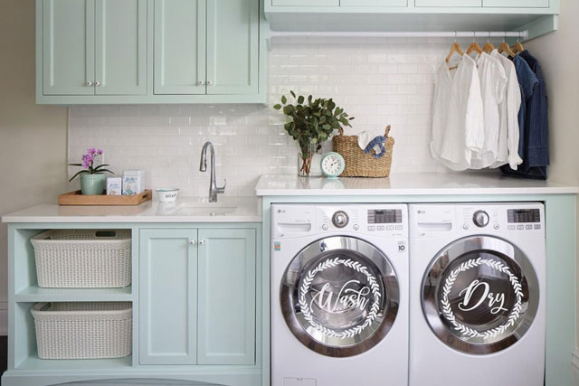 Làm mới phòng giặt ủi bằng những ý tưởng trang trí độc đáo