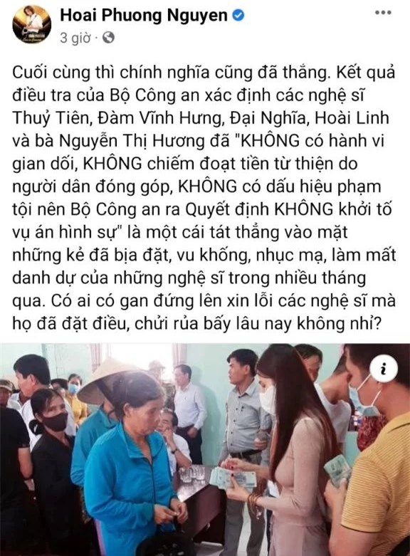 Ông xã Việt Hương: Có ai có gan đứng lên xin lỗi các nghệ sĩ mà họ đã đặt điều, chửi rủa bấy lâu nay không? - Ảnh 2.