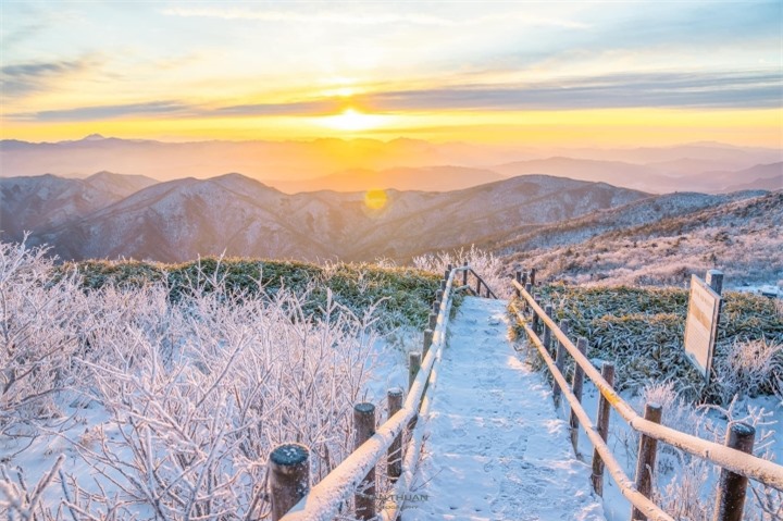 Cảnh thần tiên 'đẹp không lối thoát' trên đỉnh ngọn núi thu hút bậc nhất xứ Hàn - 6