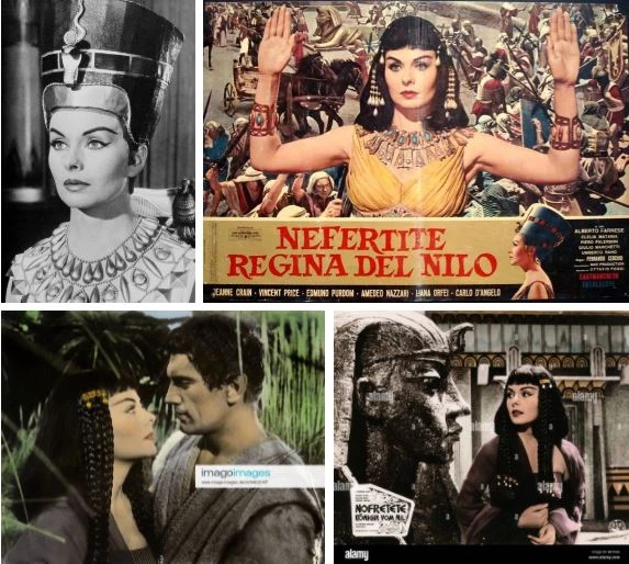 Nữ minh tinh Jeanne Crain trong bộ phim Nefertiti, Queen of the Nile.