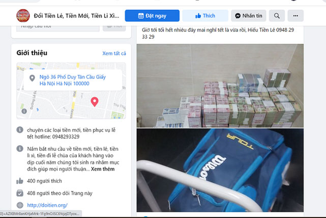 Dịch vụ đổi tiền lẻ, tiền mới nhộn nhịp, mua bán tiền giả hoành hành trên “chợ mạng”