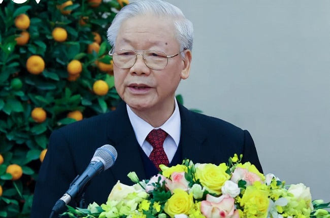 Tổng Bí thư Nguyễn Phú Trọng chúc tết lãnh đạo, nguyên lãnh đạo Đảng, Nhà nước