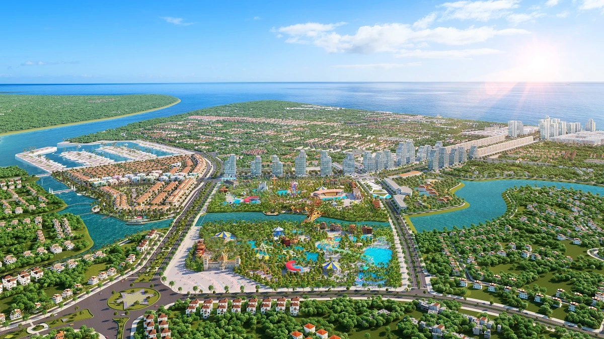 Hệ sinh thái du lịch – nghỉ dưỡng tỷ đô của Sun Group tạo sức nóng cho Sun Riverside Village. Ảnh phối cảnh minh họa.