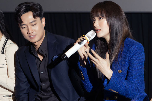 Minh Hằng làm rõ tin đồn hẹn hò và nụ hôn trong đêm với Quốc Trường