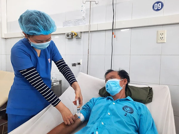 Bệnh nhân Phùng V.T trong thời gian điều trị tại Bệnh viện Đà Nẵng