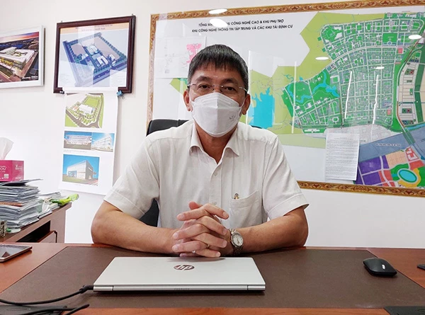 Ông Phạm Trường Sơn, Trưởng BQL Khu Công nghệ cao và các KCN Đà Nẵng trả lời phỏng vấn Doanh nghiệp Việt Nam