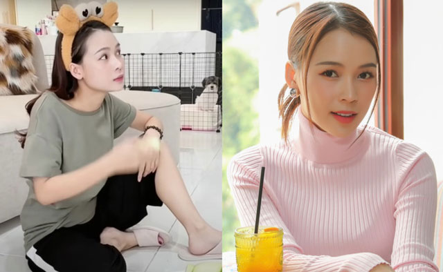 Sam ngồi bệt ăn xoài sống, còn để lộ mặt mộc không son phấn, có xinh đẹp như lời đồn