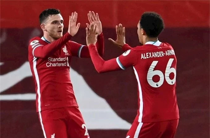 Robertson và Alexander-Arnold đóng góp rất nhiều đường kiến tạo cho Liverpool