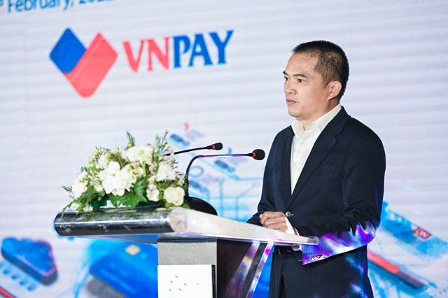 Ông Nguyễn Tuấn Lương, Phó Chủ tịch Hội đồng Quản trịVNPAY phát biểu tại lễ công bố hợp tác chiến lược Visa và VNPAY.