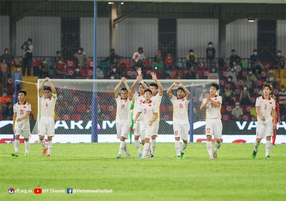 U23 Việt Nam có lực lượng 14 người để đối đầu U23 Timor Leste. (Ảnh: VFF).