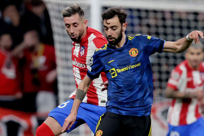 Điểm nhấn trận Atletico 1-1 MU: Bruno Fernandes xô đổ kỷ lục của Beckham