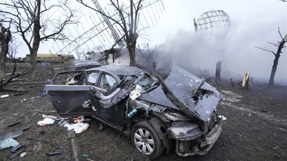 Trạm rada tại một cơ sở quân sự của Ukraine bị phá huỷ trong đợt không kích của máy Nga.