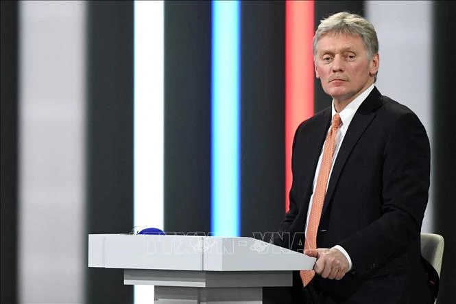 Người phát ngôn Điện Kremlin Dmitry Peskov tại một cuộc họp báo ở Moskva. Ảnh: AFP/TTXVN.
