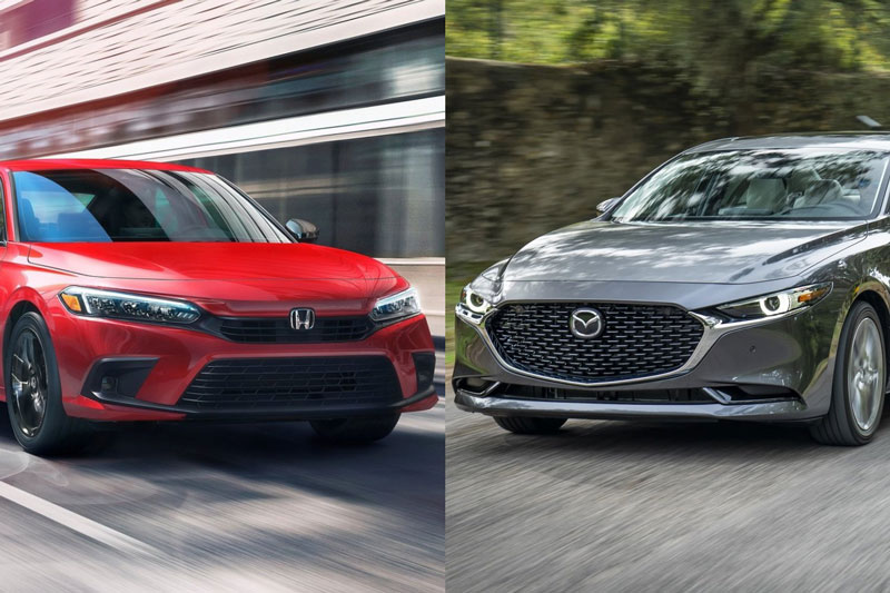 So sánh Honda Civic 2022 với Mazda3