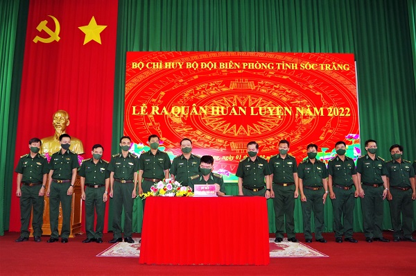 Sóc Trăng: Bộ đội Biên phòng tổ chức lễ ra quân huấn luyện năm 2022
