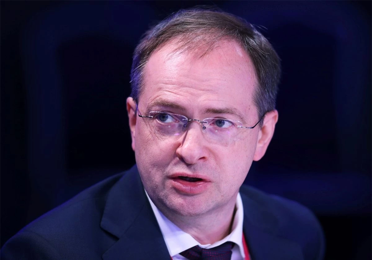 Trưởng đoàn đàm phán Nga - ông Vladimir Medinsky. Ảnh: Reuters