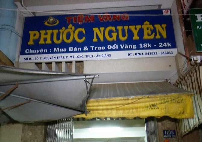 Tiệm vàng Phước Nguyên, nơi xảy ra vụ trốn thuế hơn 10 ngàn tỷ đồng.