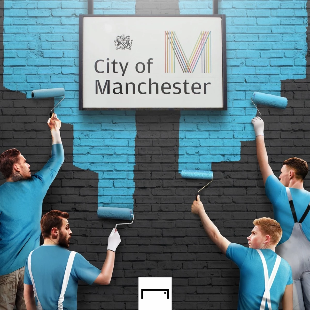 Man City "nhuộm xanh" thành Manchester. (Ảnh: Goal)