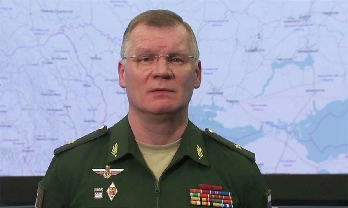 Phát ngôn viên Bộ Quốc phòng Nga, tướng Konashenkov. Ảnh: RIA.