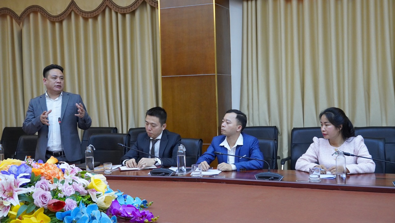 Ông Nguyễn Đức Thành, Chủ tịch Hội đồng quản trị MICVIET HOLDINGS phát biểu tại buổi làm việc