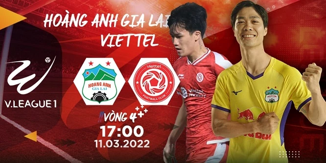 Trận đấu giữa hai đội Hoàng Anh Gia Lai và Viettel được trực tiếp vào lúc 17h hôm nay (ngày 11/3) trên kênh VTV6 và ON Football