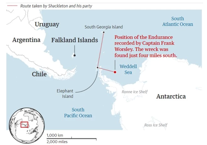 Vị trí phát hiện xác tàu huyền thoại Endurance: Sâu 3.000m ở Nam Cực, tọa độ tuyệt mật - Ảnh 4.