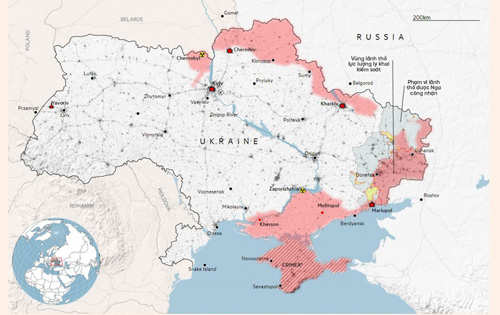 Diễn biến chiến dịch quân sự của Nga ở Ukraine tính đến ngày 13/3