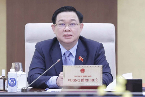 Chủ tịch Quốc hội Vương Đình Huệ chủ trì họp chuẩn bị cho phiên chất vấn