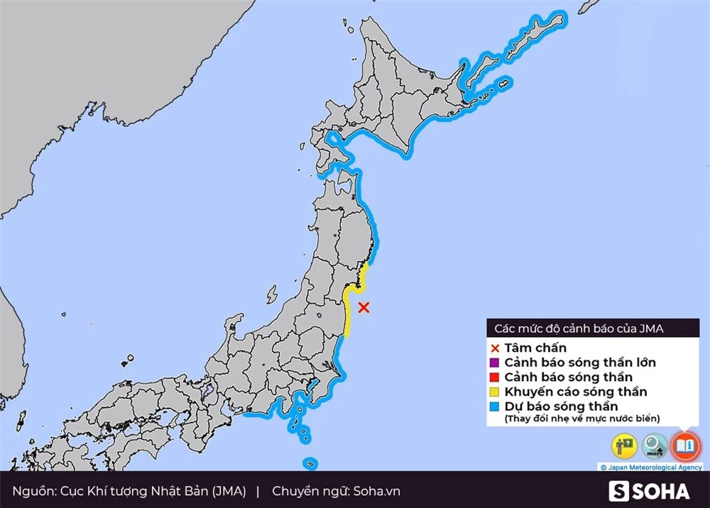 NÓNG: Động đất 7.3 ngoài khơi Fukushima, Nhật Bản cảnh báo sóng thần cao tới 1m - Ảnh 1.
