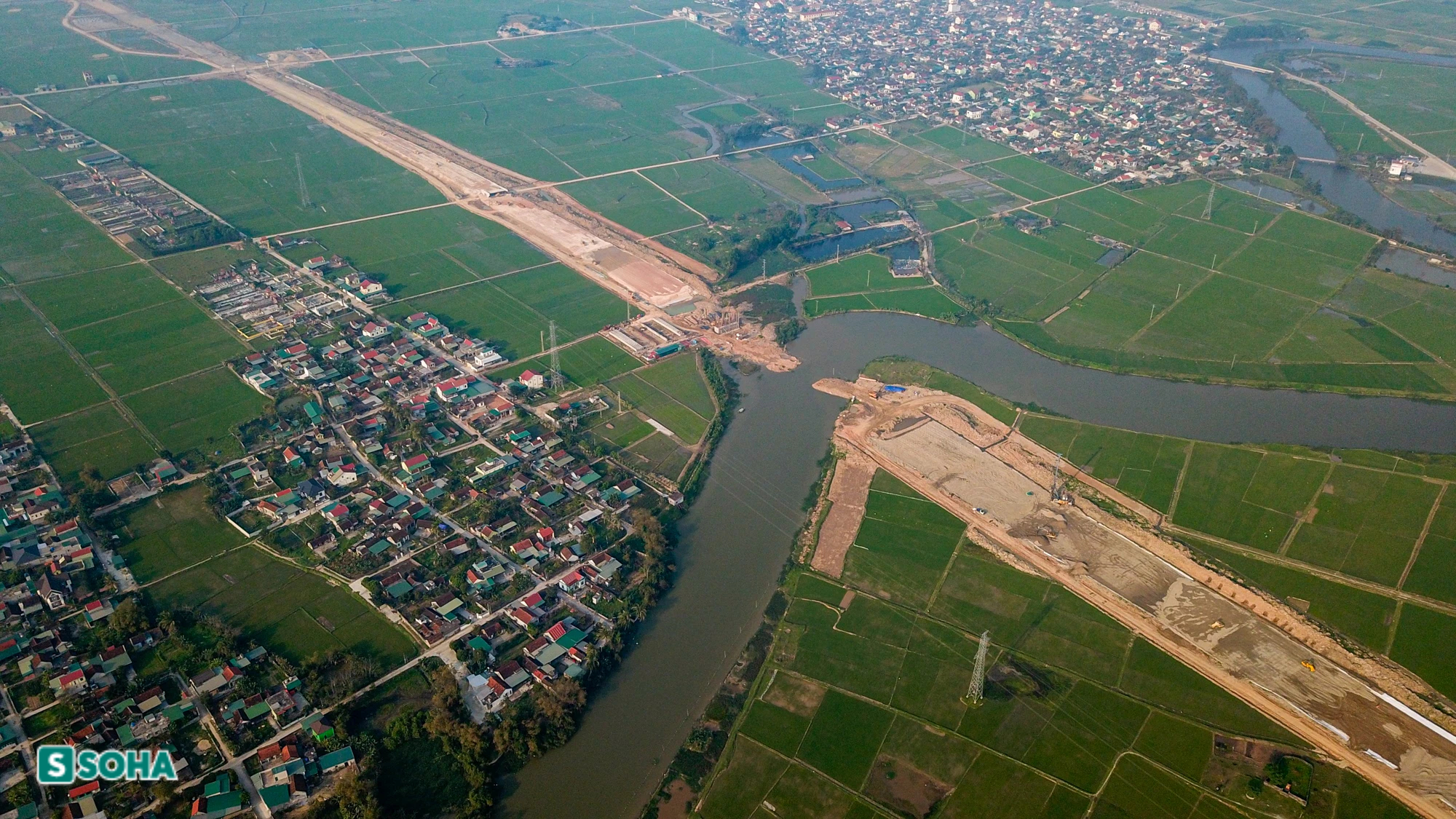 Cận cảnh đại công trường đoạn cao tốc Bắc Nam nghìn tỷ nối Nghệ An - Thanh Hóa