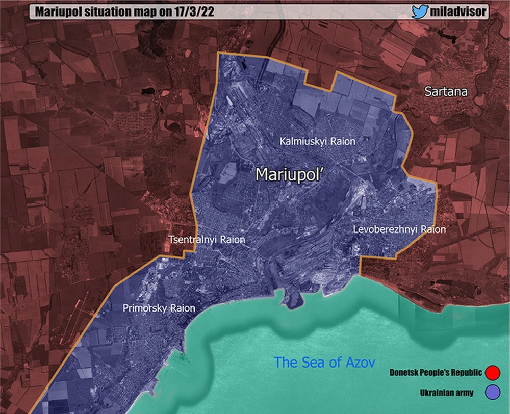 Diễn biến khốc liệt ở chảo lửa Mariupol, quân Ukraine bị bao vây, thành phố nguy ngập - Ảnh 2.