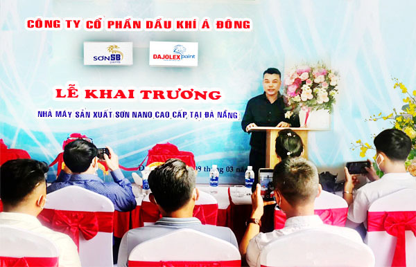 Ông Lê Văn Bích – Giám đốc Công ty Cổ phần Dầu khí Á Đông phát biểu tại buổi lễ.